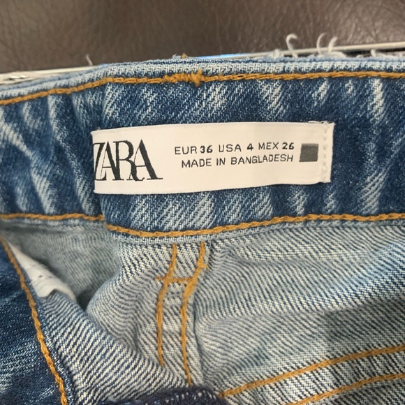 Zara Z1975 Ripped Straight Leg Jeans - Picture 5 of 6